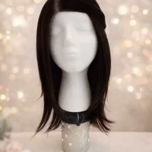 Custom Handmade Wig Brunette 15in Hair Cancer Alopecia Use